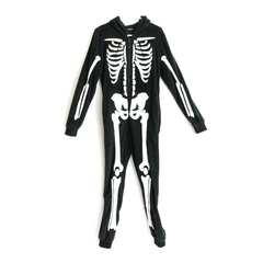Just Love Spooky Skeleton Bodysuit Pajama Costume Adult Size Small