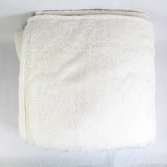 Elle Decor Fleece Like Blanket Throw Cream Heavy Thick Warm Bedding Bedroom