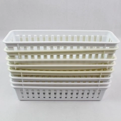 Lot of 8 White Beige Desk Trays Office Supplies 9.75" x 2.75" Pre-owned
