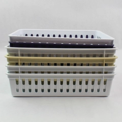 7 White Purple Beige Desk Trays Pre-owned Office Home School Supplies