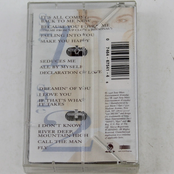 Celine Dion Falling Into You Cassette Tape 1996 Sony Music
