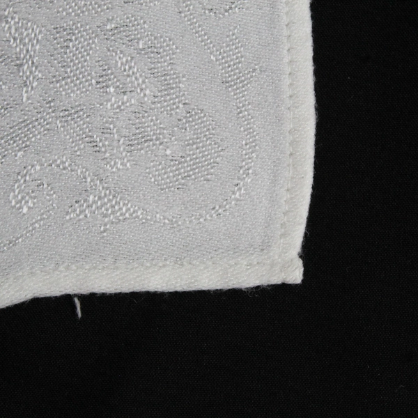 Lot of 4 Woven Cloth Napkins Cream Straight Hem Dining Home Decor