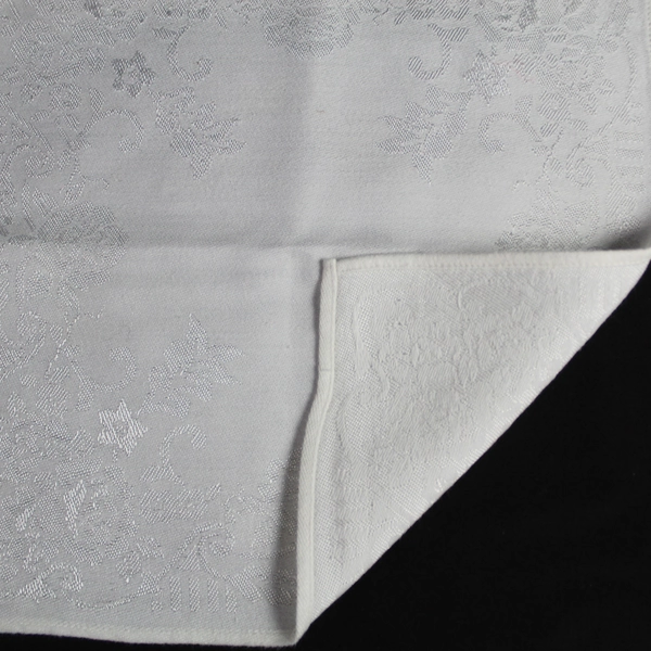 Lot of 4 Woven Cloth Napkins Cream Straight Hem Dining Home Decor