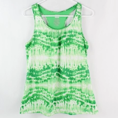 Danskin Now Green Sleeveless Activewear Tank Top Women's Size Medium 8-10
