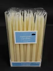 Package Of 45 Cream Colored Hannukah Menorah Candles 5.7 Inch