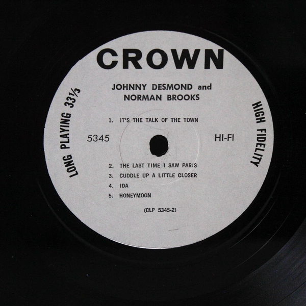 Johnny Desmond And Norman Brooks LP Vinyl Record CLP-5345