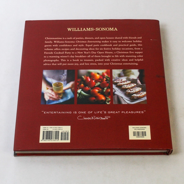 Christmas Entertaining by Williams Sonomacook 2005 Free Press Hardcover DJ