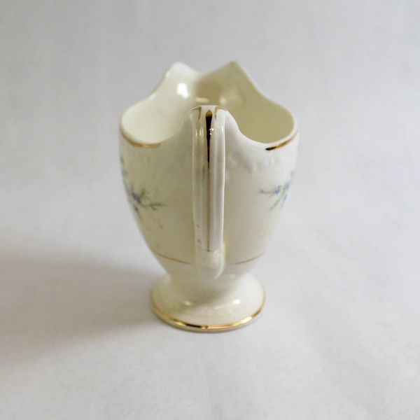 Vintage Homer Laughlin Creamer Georgian Eggshell Rose Gold Trim 4" Tall