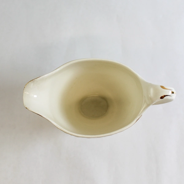 Vintage Homer Laughlin Creamer Georgian Eggshell Rose Gold Trim 4" Tall