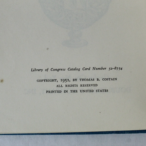 The Silver Chalice Thomas B Costain 1952 Doubleday And Company Hardcover