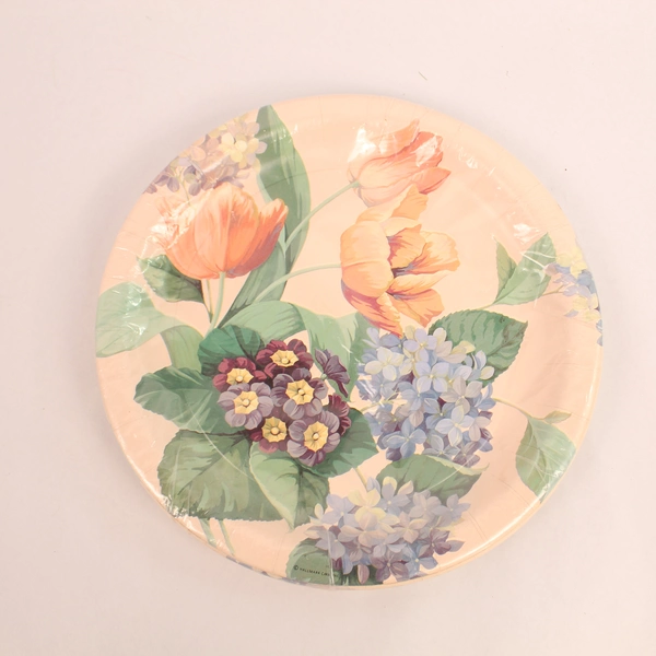 Vintage Hallmark Paper Plates Lot of Big & Small Tulips Sealed New