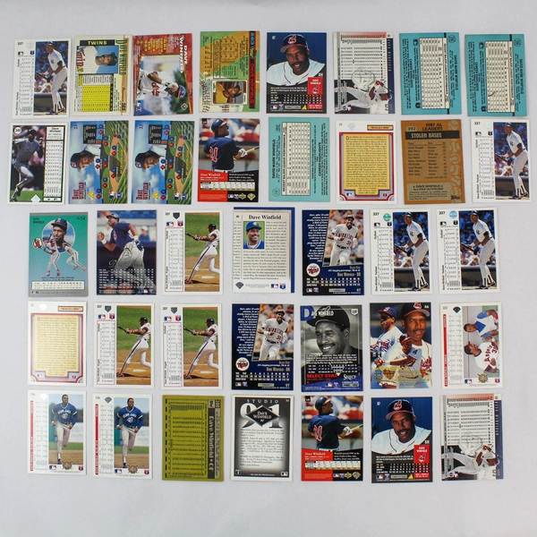 Lot of 37 Different Dave Winfield Baseball Cards HOF 1980-2000 Topps Fleer