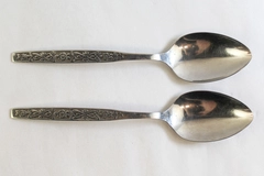 Lot of 2 Vintage Oneida Ltd Capri Floral Stainless Steel Serving Spoons