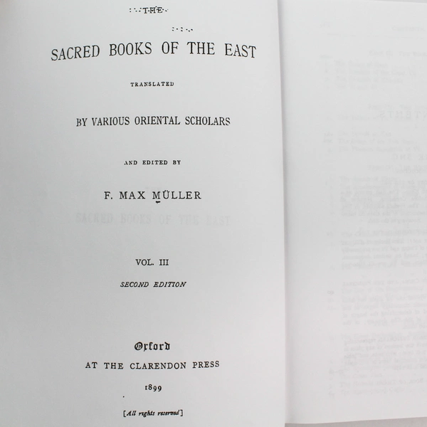 The Sacred Books Of The East Vol III by F. Max Müller Oxford PB 2010