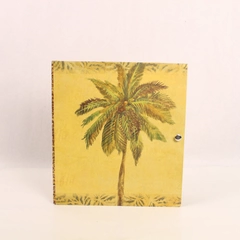 Counter Art Binder With Storage Folders and Note Pad Yellow Palm Tree School