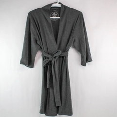 Jockey Robe Women's Plus Size 1X Charcoal Gray 3/4 Sleeves Tie Closure