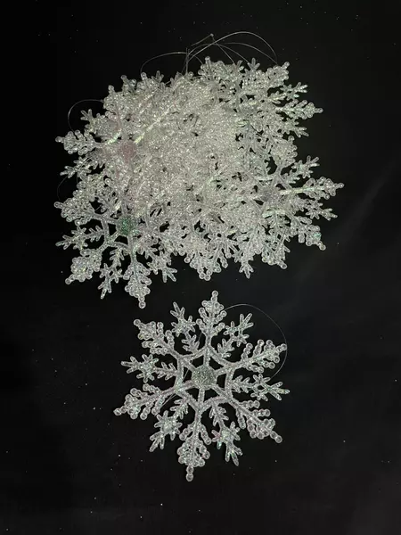 Lot of 21 Assorted Christmas Ornaments Candy Canes Snowflakes Wreath Dove