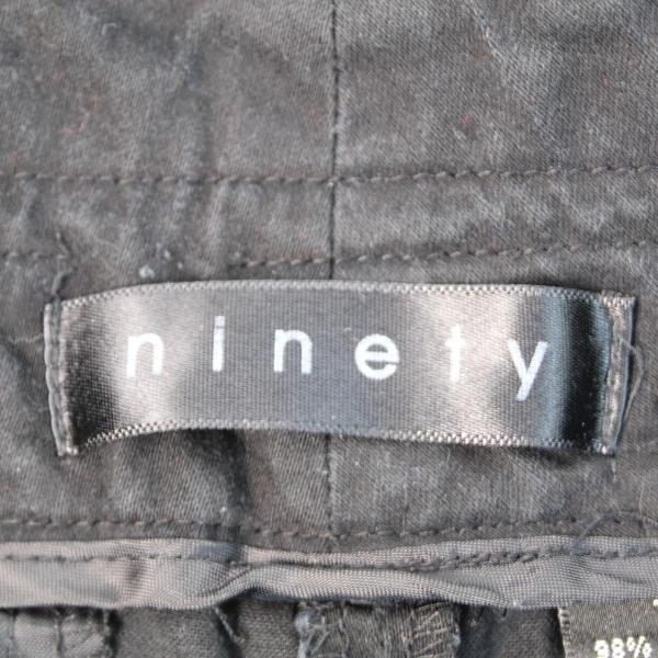 Ninety Women's Cropped Pants Size 10 Black with Pockets & Button Closure
