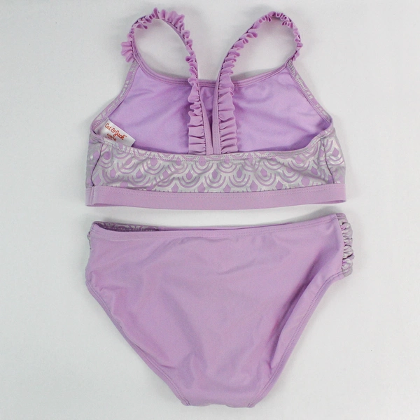 Cat & Jack 2 Piece Swimsuit Girls Size Large 10/12 Lake Beach Pool Mermaid Scale