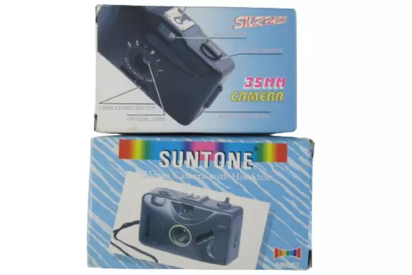 Lot of Two 35mm Film Cameras Suntone MM251 & Surpass SC-911 with Hot Shoe Mounts