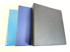 Lot of 3 Non View 3 Ring Binders 2 Inch K & M Blue Black School Office Supplies