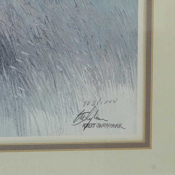 Albert Swayhoover Signed Framed Art Print Little Bay Island 28x33 Inch