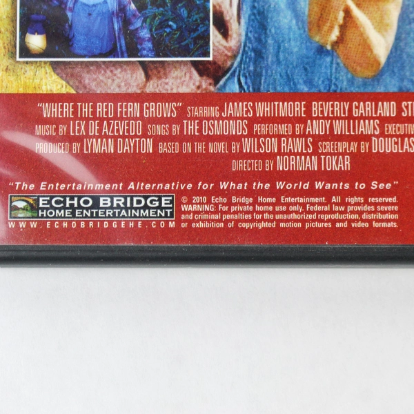 Where the Red Fern Grows By Norman Tokar DVD 1974 Echo Bridge Entertainment