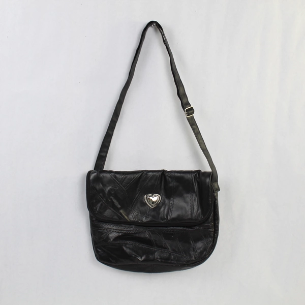 Lot of 2 Black Crossbody Handbags Purses Adjustable Straps Silver Hardware