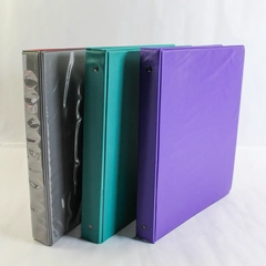 Lot of 3 Non View 3 Ring Binders 1.5" Wilson Jones Purple Gray Office Supplies