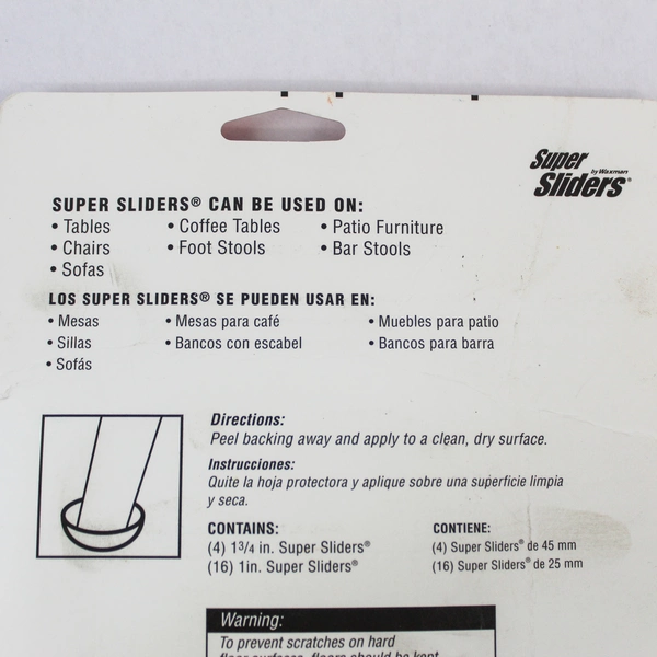 Waxman Unopened Package Super Sliders 4 1 3/4in 16 1in Furniture Accessory 7601