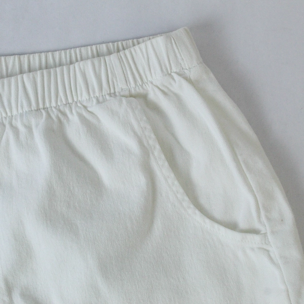 Denim & Co Pants Women's Plus Size P2X White Solid Pattern Elastic Waist