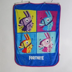 Fortnite Llama Fleece Throw Blanket 48.25"x38" Good Pre-Owned Bedroom Decor
