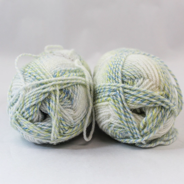 Lot of 2 Plymouth Yarn Thread 200 Yards Each White Blue Green Acrylic Wool
