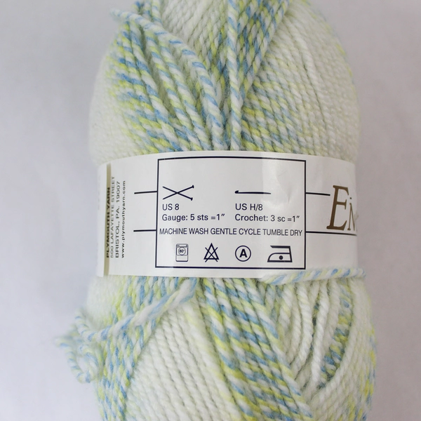 Lot of 2 Plymouth Yarn Thread 200 Yards Each White Blue Green Acrylic Wool