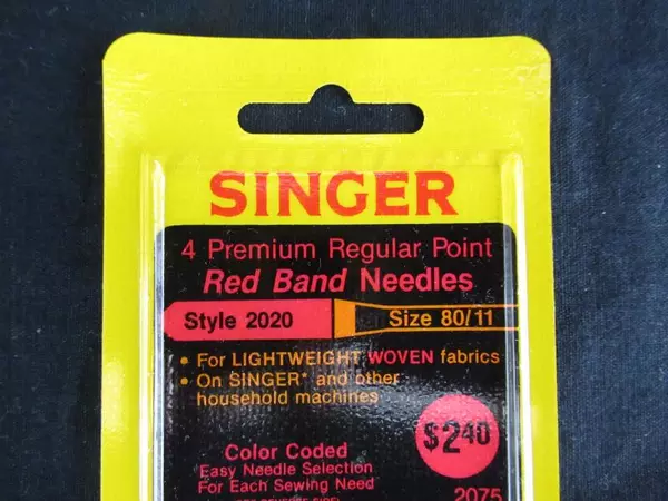 Singer Style 2020 Sewing Needles Set of 4 Size 80/11 and 2 size 14