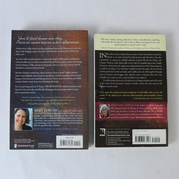 Lot Of 2 Novel PB Books Claude & Camille A Novel of Monet And The Muir House