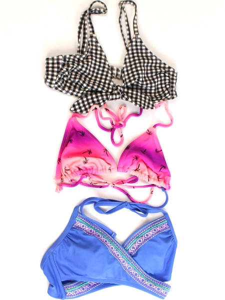 Lot of 3 Women's Swim Tops XS/S Xhilaration Bikini Summer Beach Pool