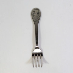 Vintage Tommee Tippee Bear Fork 5.5" Stainless Toddler Utensil Japan