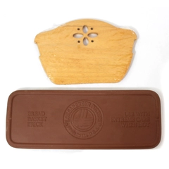 Lot of 2 Longaberger Terra Cotta Bread Basket Brick & Wooden Divider