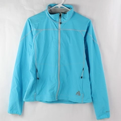 Eddie Bauer Women's Windbreaker Whittaker Mountaineering Sky Blue Full-Zip Sz M