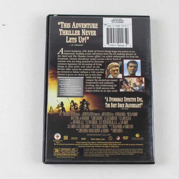 The 13th Warrior DVD Touchstone Oliver Sveinall Mischa Hausserman Clive Ru
