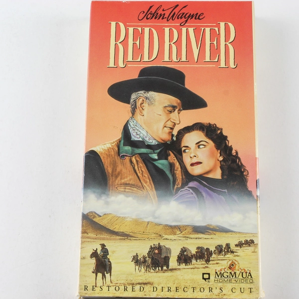 Red River VHS 1990 MGM UA Restored Director's Cut John Wayne Black and White