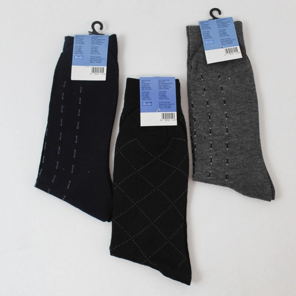 Lot of 3 Men's Socks Black Gray Navy Blue 6.5-13 NWT Great Condition