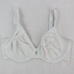 Lilyette White Lace Back Closure Underwire Lined Bra Women's Size 36D