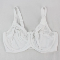 Lilyette White Lace Detail Underwired Unlined Bra Women's Size 38D