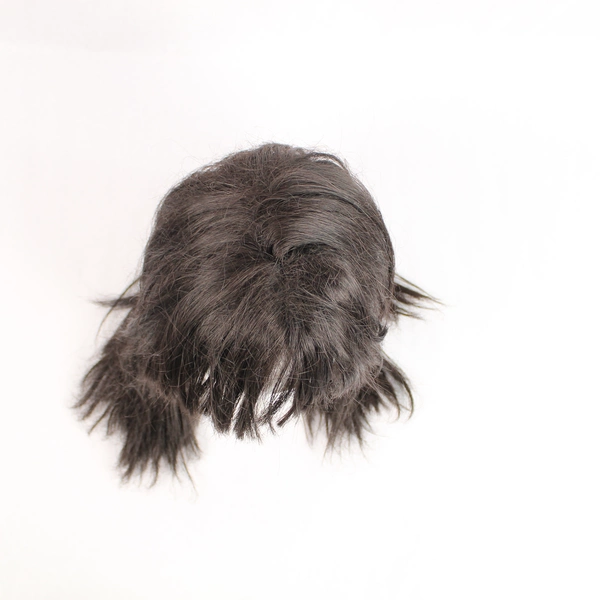 Kaneka Modacrylic Wig Dark Chocolate Brown Black Bangs Halloween Theater Play