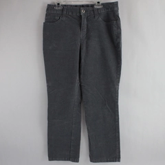 St John's Bay Women's Gray Straight Leg Mid Rise Corduroy Jeans Size 10P