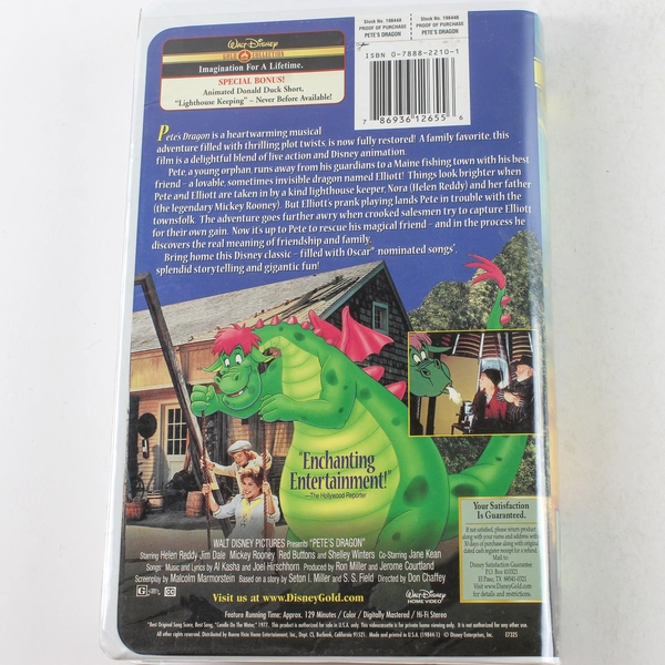 Pete's Dragon VHS 2001 Gold Collection Edition Walt Disney