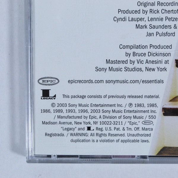 The Essential Cyndi Lauper By Cyndi Lauper CD 2003 Sony Music
