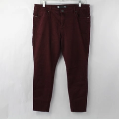 KUT from the Kloth Women's 14P Burgundy Skinny Jeans Donna Petite Ankle Skinny
